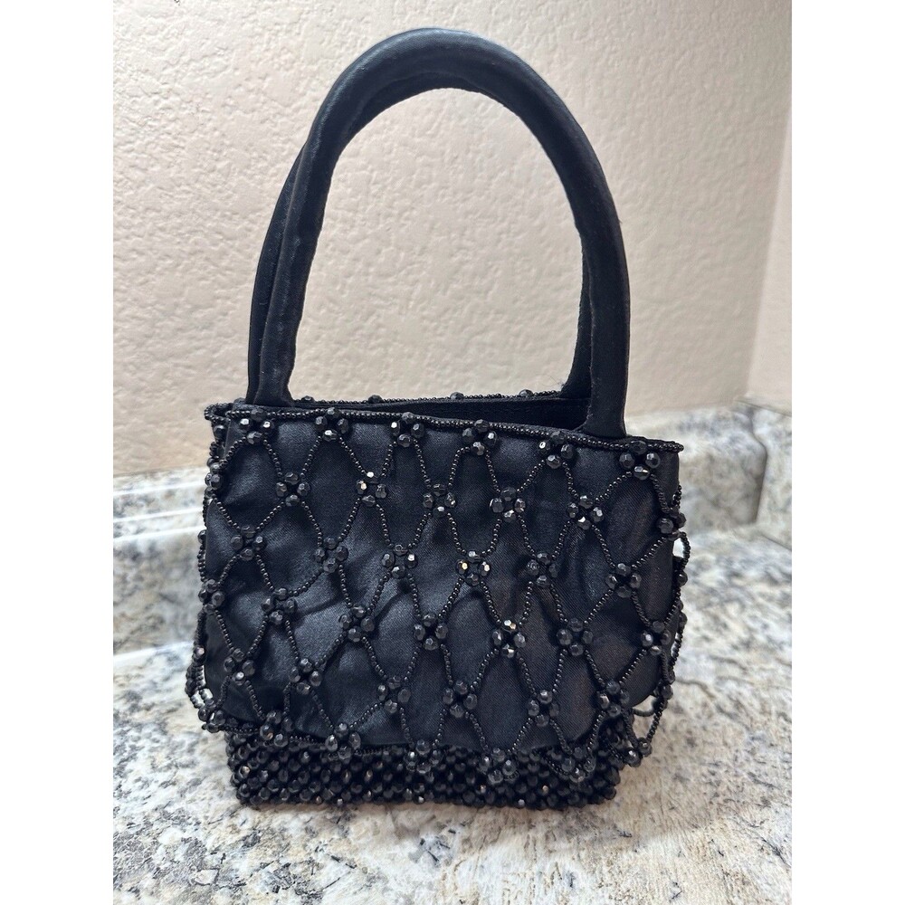 Lancome Beaded Handbag Black